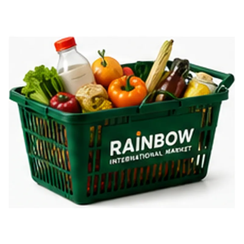 Green Rainbow Market basket full of groceries
